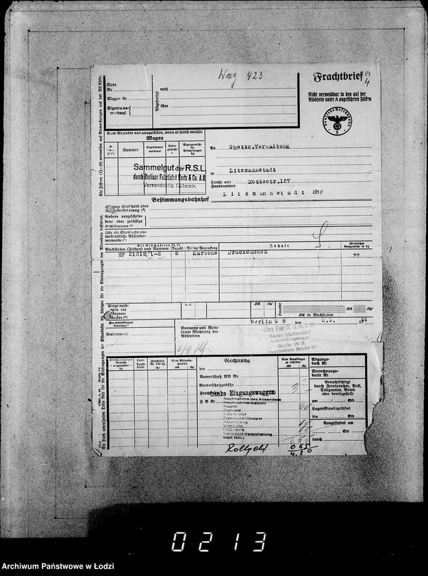 Obraz 8 z jednostki "28 Kassenbelege"