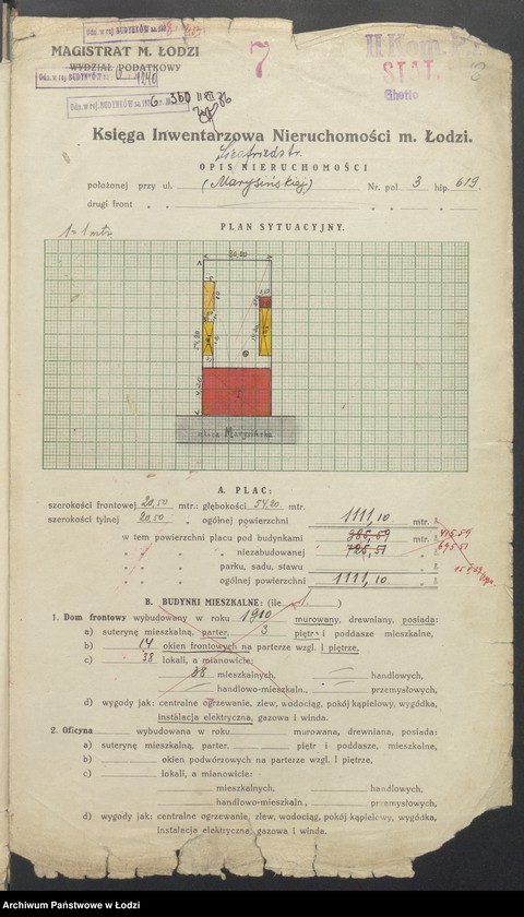 image.from.unit.number "Księga inwentarzowa nieruchomości m. Łodzi ul. Marysińska"