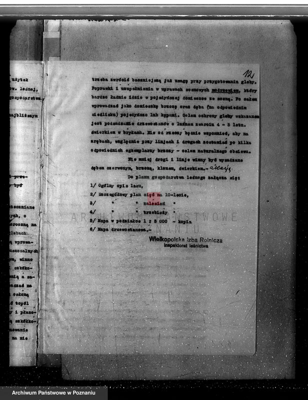 Obraz 16 z jednostki "/Nadzór nad gospodarką w lasach majątku/ Jarogniewice powiat kościański 1936-1946"