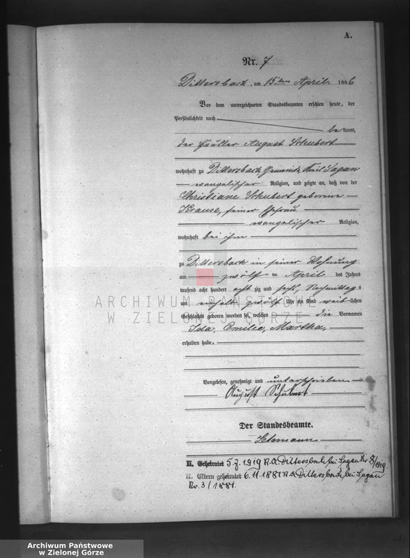 Obraz 10 z jednostki "[Księga aktów urodzeń]"