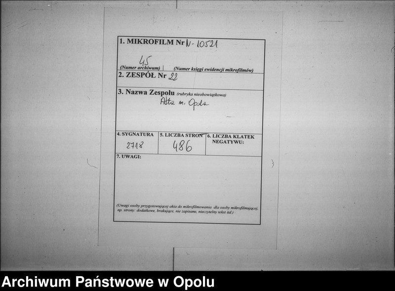 Obraz 2 z jednostki "Acta die Accise Bonificationes für die in anno 1757. 1762 und 1765 zu Oppeln abgebrandte Eygenthümer und Mieths-Einwohner betreffend. Vol. I pro 1767/8 befindlich"