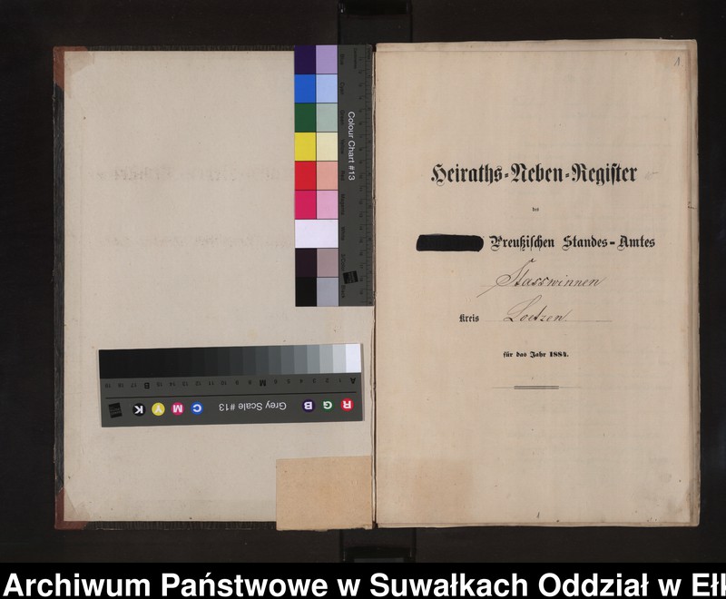 image.from.unit.number "Heiraths-Neben-Register des Preussischen Standes-Amtes Stasswinnen Kreis Loetzen"
