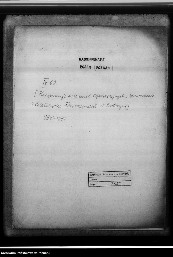 Obraz 4 z jednostki "[Korespondencja w sprawach organizacyjnych, sprawozdanie z działalności Kreissippenamt w Krotoszynie]"
