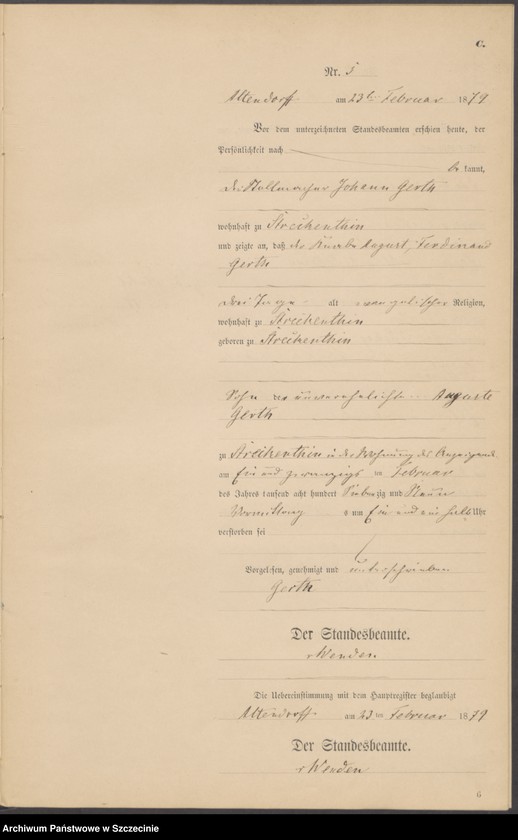 Obraz 8 z jednostki "Sterbe-Register (Neben-Register)"