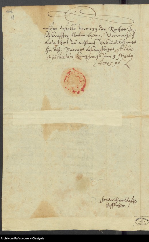 image.from.unit.number "Faulen [Ulnowo/Faulen - spor o wolny połów, karczmę, łany kościelne, ponowny obmiar majątku]"