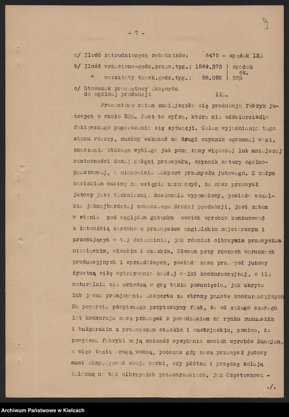 image.from.unit.number "[Stan przemysłu w okręgu częstochowskim Referat Towarzystwa Przemysłowców Okręgu Częstochowskiego z dn. 2.II.1931 r.]"