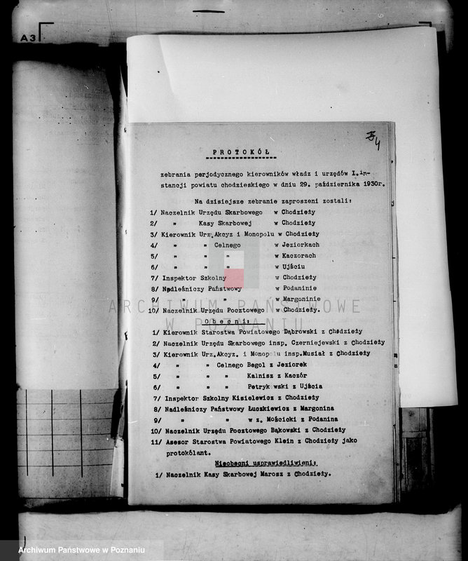 Obraz 7 z jednostki "Protokoły z zebrań periodycznych w starostach /kierowników władz i urzędów niezespolonych z terenu poszczególnych powiatów omawiające ogólną sytuację polityczną i społeczno-gospodarczą"