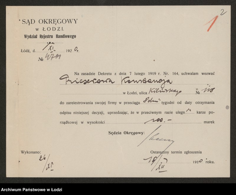 Obraz 4 z jednostki "Konstancja Prieserowa- sprzedaż resztek"