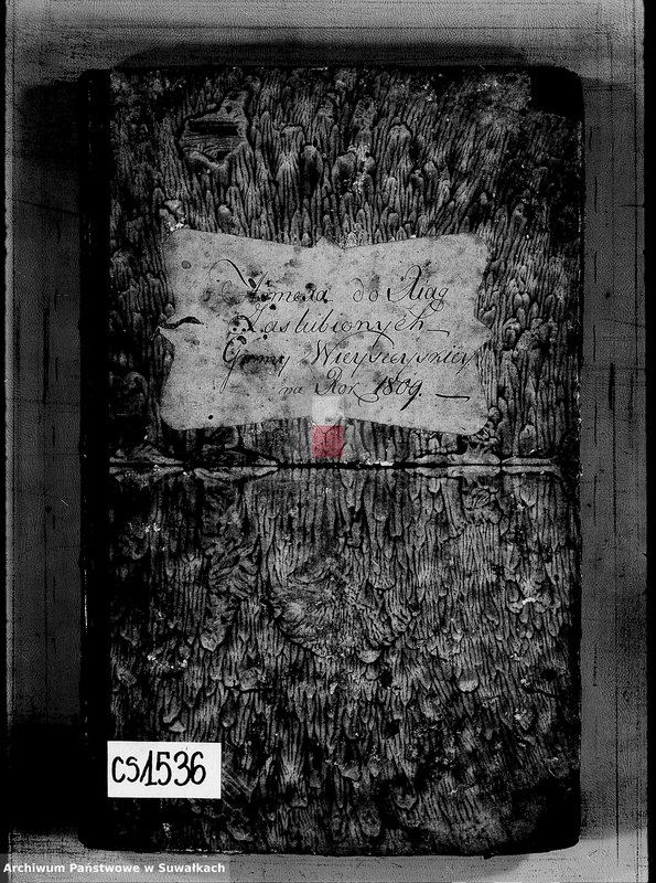 image.from.unit.number "Anexa do Ksiąg Zaślubionych Gminy Wieysieyskiej na Rok 1809"