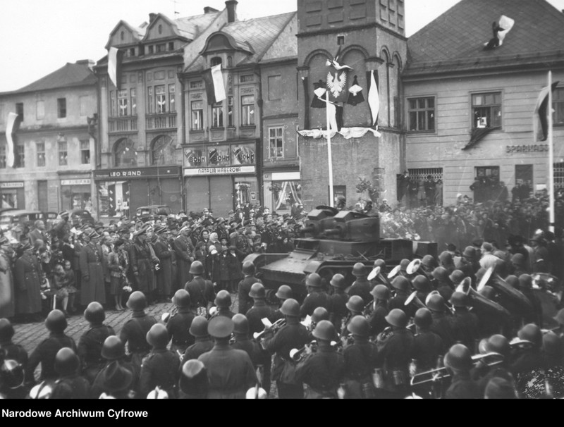 Obraz 1 z jednostki "Zajęcie Zaolzia - wkroczenie wojsk polskich do Frysztatu"