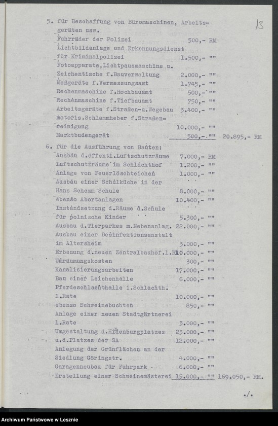 Obraz 16 z jednostki "[Haushaltsplan]"