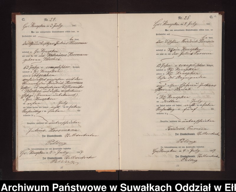 image.from.unit.number "Sterbe-Neben-Register des Preussischen Standes-Amtes Gr. Konopken Kreis Loetzen"