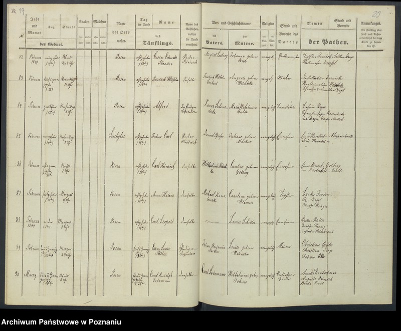 Obraz 13 z jednostki "[Akta urodzeń i chrztów, zapowiedzi i ślubów, zgonów i pogrzebów]"