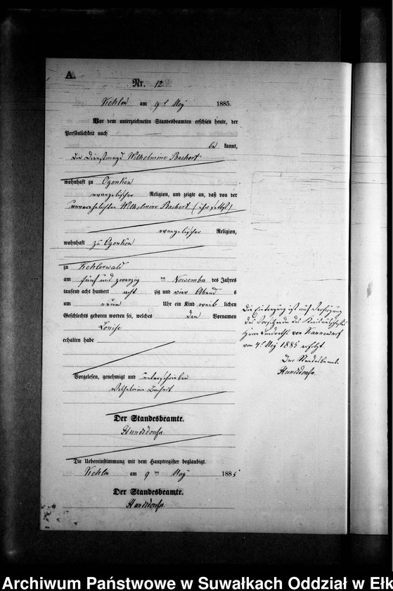 image.from.unit.number "Geburts-Neben-Register des Preussischen Standes-Amtes Kehlen Kreis Angerburg"