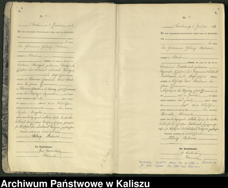 Obraz 7 z jednostki "[Księga urodzeń]"
