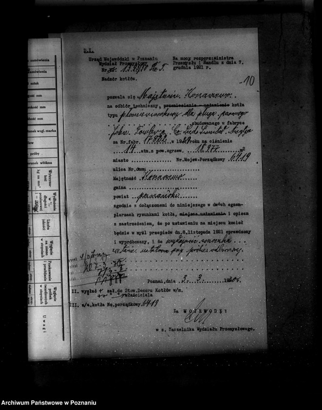 Obraz 14 z jednostki "Majętność Konarzewo powiat poznański nr woj. kotła 6419"