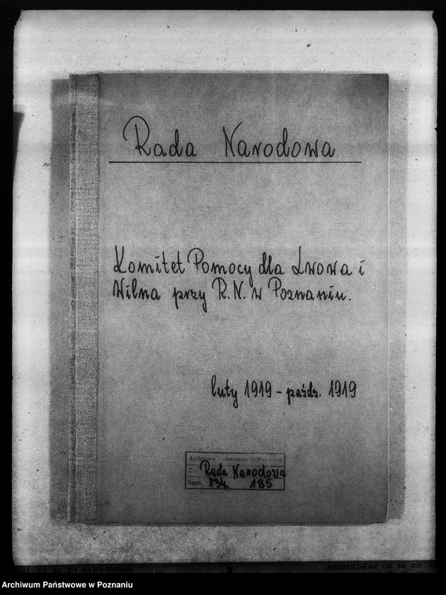 image.from.unit.number "Komitet Pomocy dla Lwowa i Wilna przy Radzie Narodowej w Poznaniu - korespondencja."