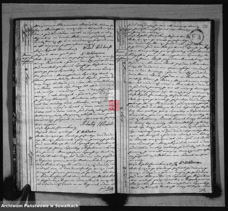 image.from.unit.number "Akta stanu cywilnego zeszłych w gminie seyneńskiey od 1-go stycznia 1815 roku."