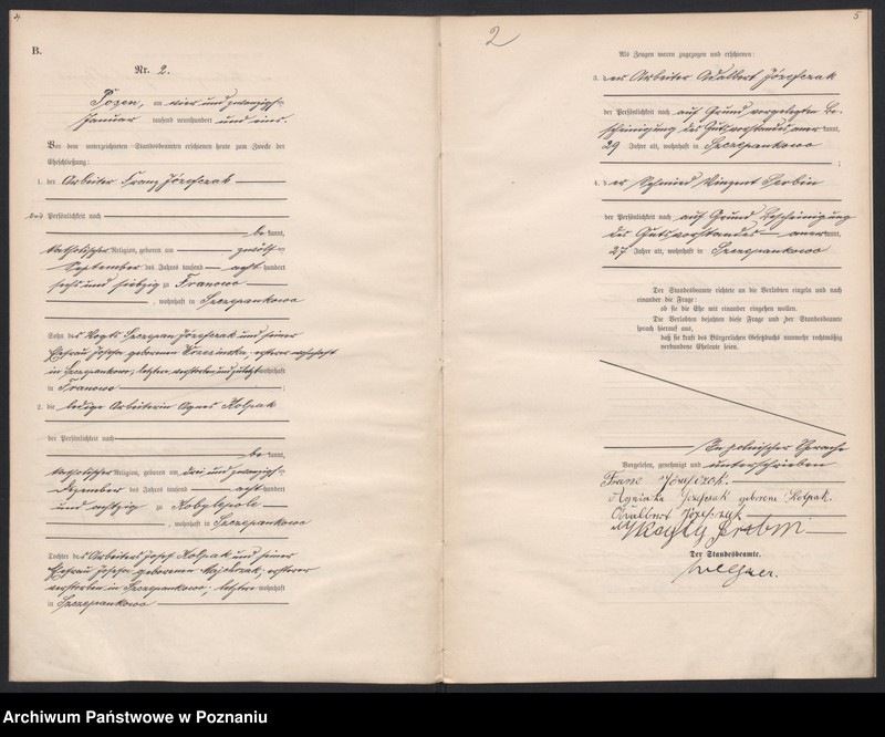 Obraz 4 z jednostki "Księga miejscowa małżeństw"