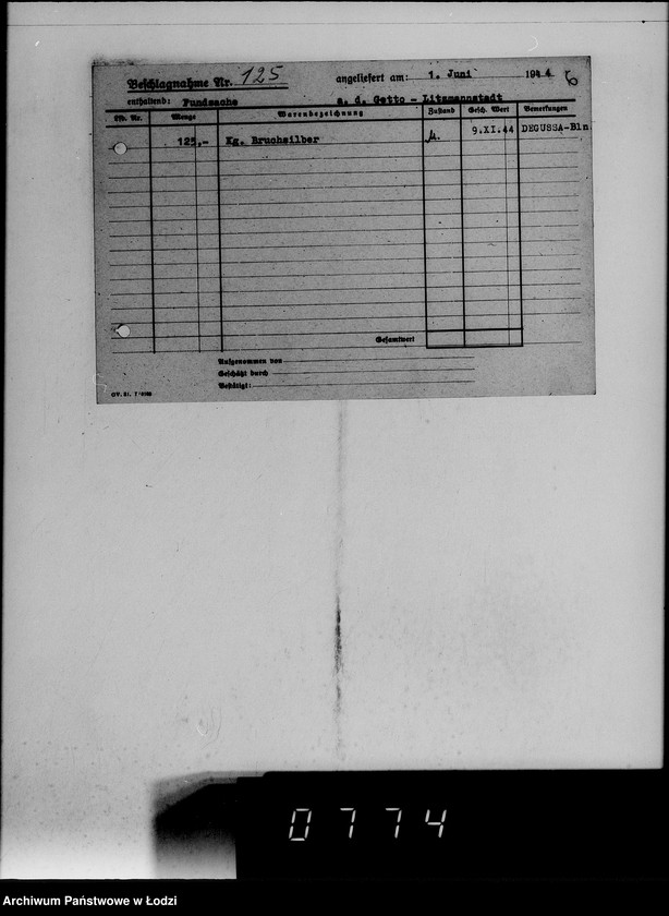 Obraz 10 z jednostki "Fundsachen. [Kartoteka]"