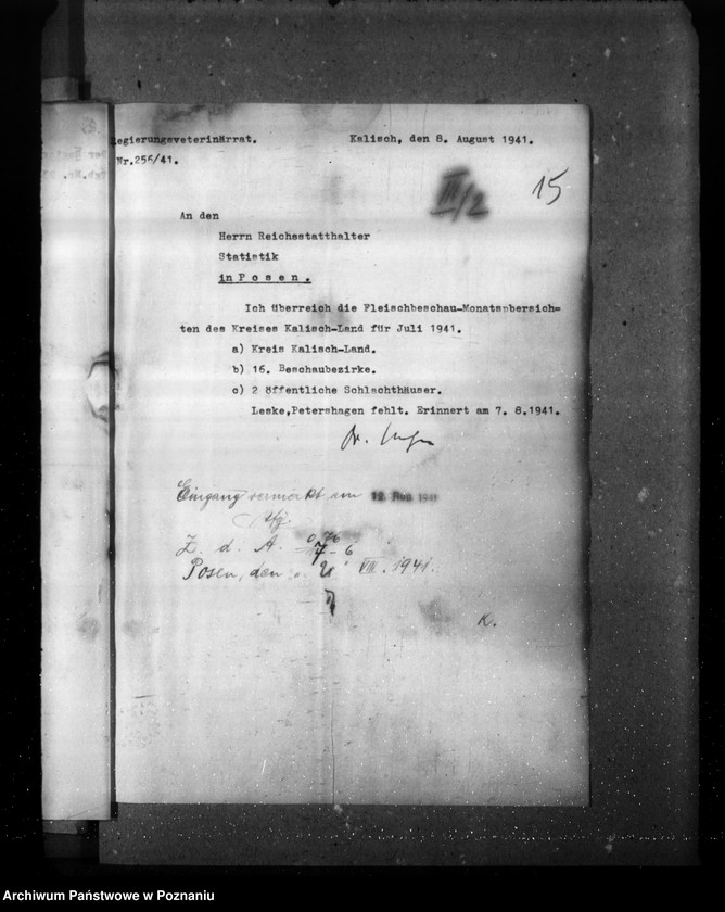 Obraz 19 z jednostki "Statistik über Fleischbeschau und Schlachtungen"