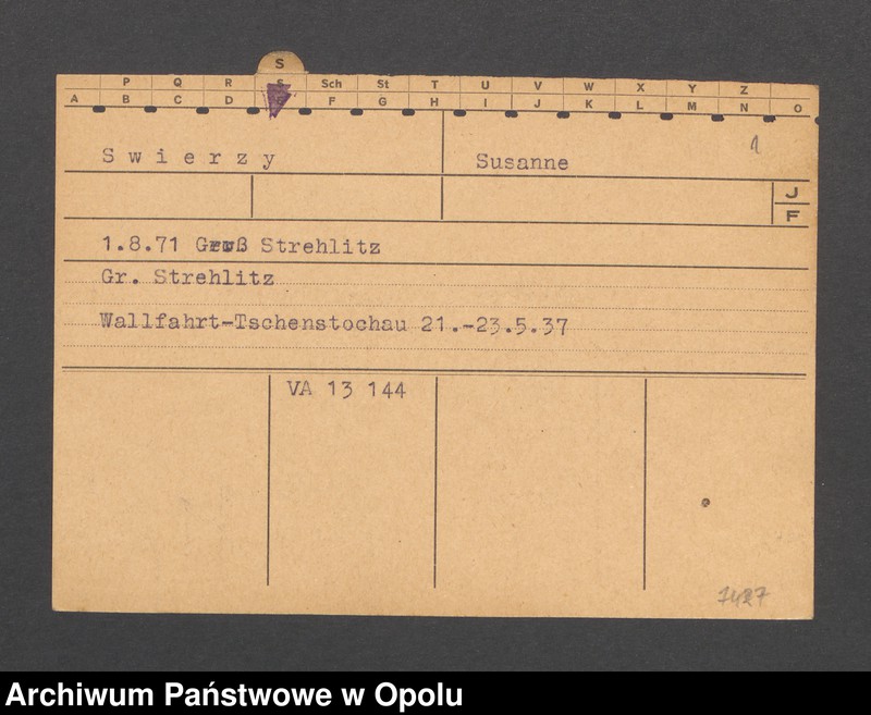 image.from.unit.number "[Swierzy Susanne, ur. 1.08.1871 r. Gross Strehlitz]"