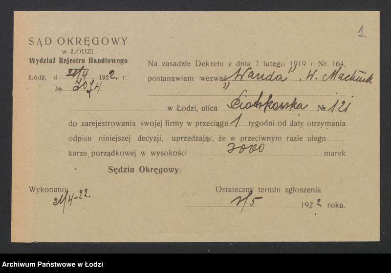 Obraz 3 z jednostki "Wanda Machnik – „Wanda” magazyn kapeluszy"