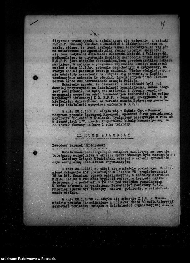 Obraz 8 z jednostki "Sprawozdania okresowe ze stanu bezpieczeństwa za miesiące styczeń-czerwiec 1932 r. /nr 1-6/"