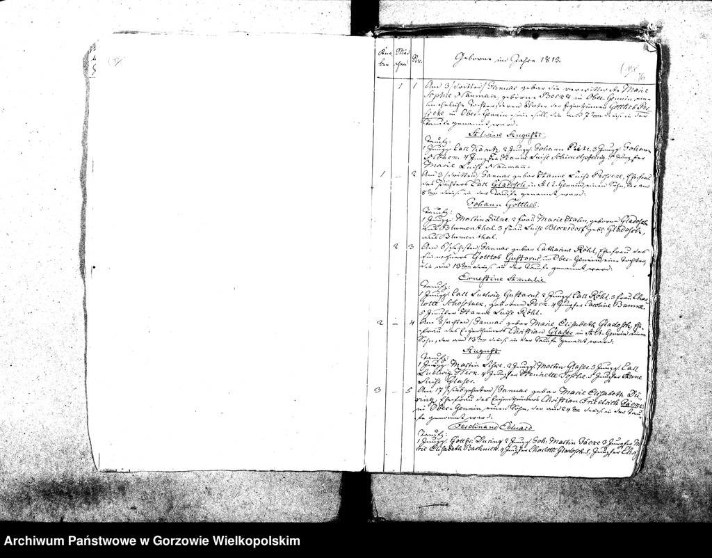 image.from.unit.number "Duplikate der Kirchenbücher von der Parochie Genninsch Warthebruch: Spiegel, Blumenthal, Bergenhorst, Haferwiese, Genninsch Warthebruch, Johanneshof, Ludwigsthal"