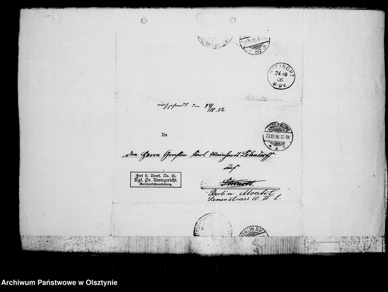 image.from.unit.number "/Korrespondenz des Justitzrats Dr. Loewenfeld- Berlin mit den Gläubigern des Gfen u. ihm selbst in sachen der Zwangsverwaltung von Steinort etc/"