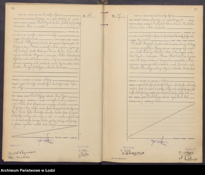 Obraz 16 z jednostki "Akta małżeństw od numeru 1 do numeru 700"