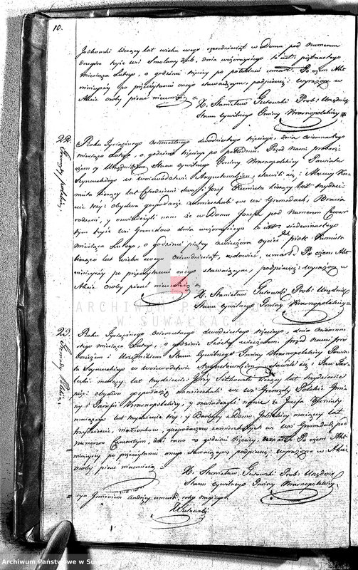 image.from.unit.number "Akta Zeszłych Gminy Krasnopolskiey R-ku 1823. Powiat Seyneński. Województwo Augstowskie."