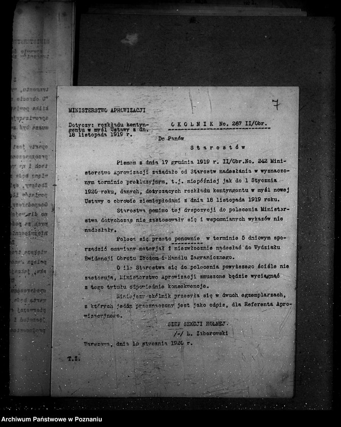 Obraz 13 z jednostki "Okólniki Ministerstwa Aprowizacji do starostw"