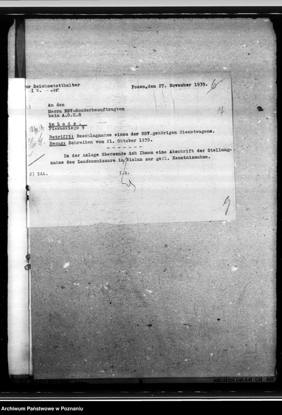 Obraz 10 z jednostki "Lageberichte aus dem Kreise Welun"