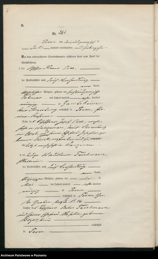 Obraz 9 z jednostki "Księga miejscowa małżeństw tom II [Rejestr główny małżeństw]"