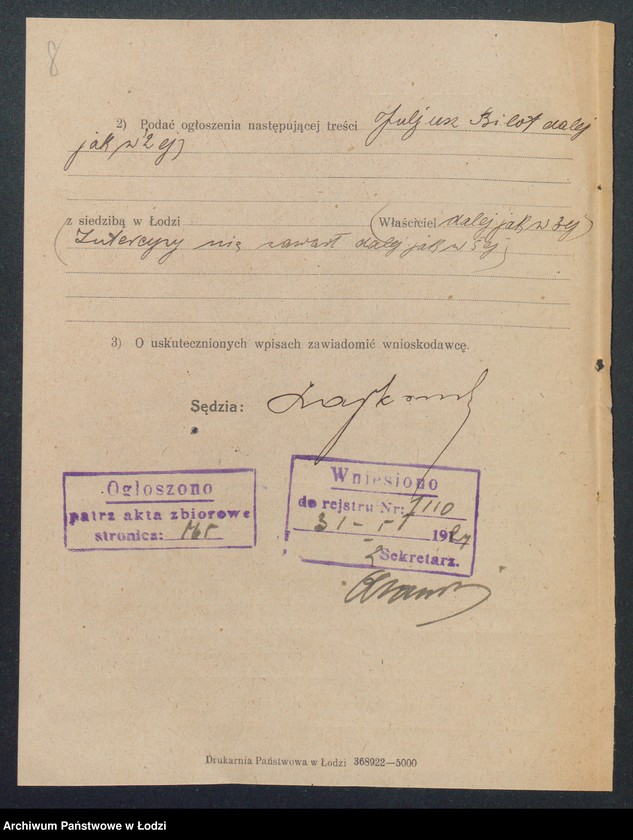 Obraz 10 z jednostki "Juljusz Bilof – sklep rzeźniczy"