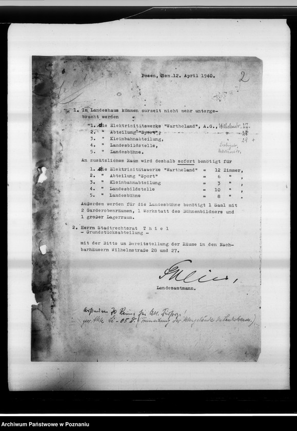 Obraz 6 z jednostki "Freimachung der Nebengebäude des Landeshauses."