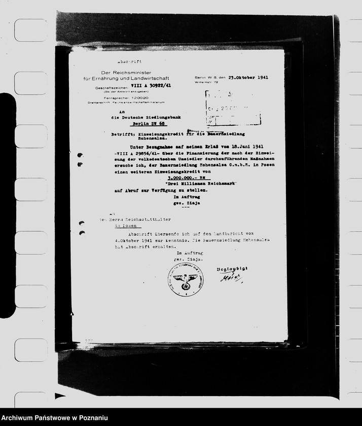 Obraz 16 z jednostki "Zapotrzebowanie pieniedzy na cele rolnictwa - Sonstiges"