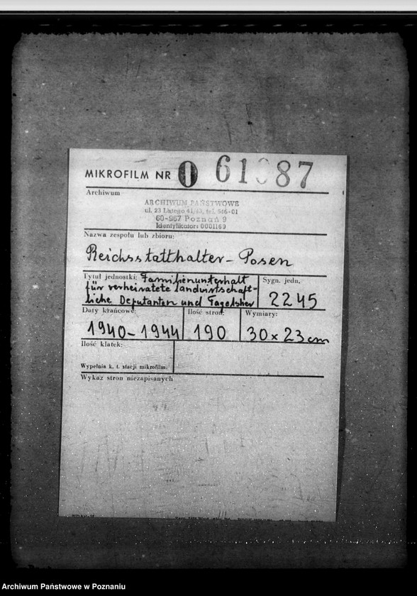 Obraz 2 z jednostki "Familienunterhalt für verheiratete landwirtschaftliche Deputanten und Tagelöhner"