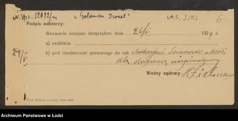 Obraz 8 z jednostki "Izrael Goldman- sprzedaż owoców i tow. kolonialnych"