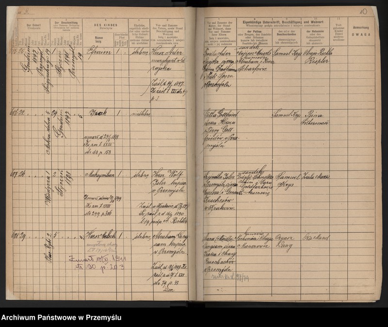 image.from.unit.number "Księga urodzin rok 1897-1900 tom XXIV [Księga urodzeń]"