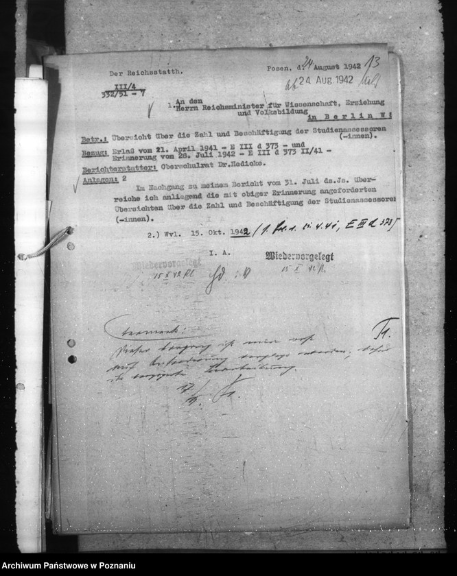 Obraz 17 z jednostki "Statistische Angaben der Oberschulen"