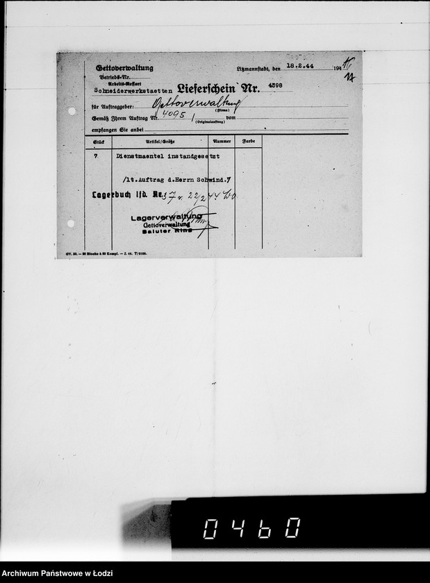 Obraz 20 z jednostki "Nicht erledigte Lieferscheine"