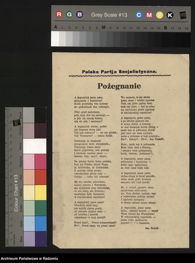 Obraz 8 z kolekcji "Poezja w archiwaliach skryta111"