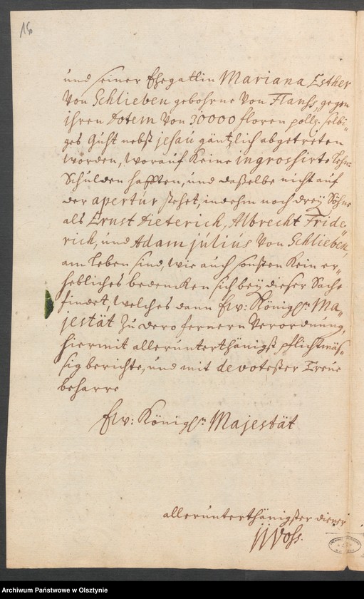 image.from.unit.number "Wisdehnen, H.[Haupt] A. [Amt] Brandenburg [Pokarmin]. Acta die Confirmaion des Kaufkontrakts zwischen dem Hof=und Legationsrath Andreas Ernst v. [von] Schlieben und dem Könighöfischen Stadtrath Bernh. [ Bernhard] Albrecht"