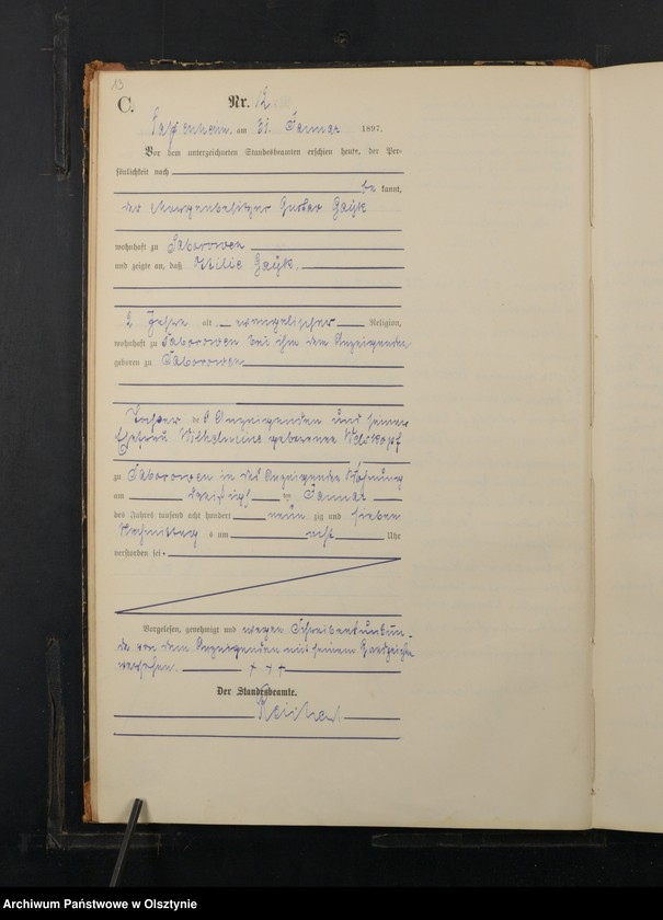 image.from.unit.number "Sterbe-Haupt-Register Nr 1 - 167"