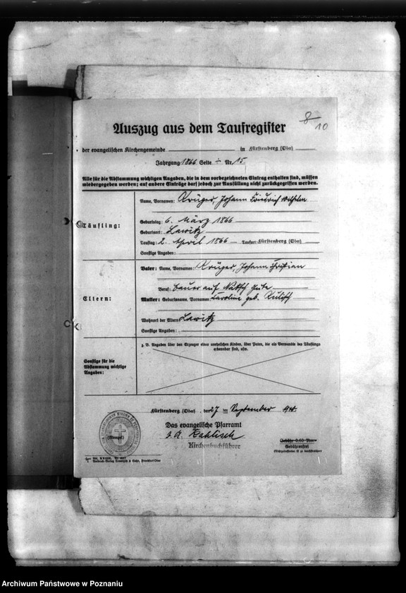 Obraz 14 z jednostki "Zur Fahrt im russische Gebiet- Materiały dotyczące Niemców - obywateli polskich, którzy zginęli w 1939 roku na ziemiach zajętych przez wojska radzieckie"