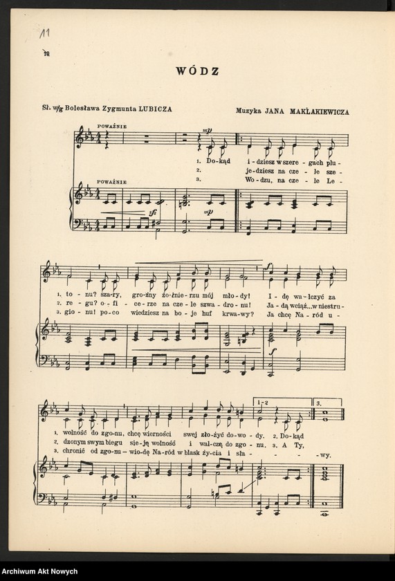 image.from.collection.number "Nuty utworów pochwalnych międzywojnia z partią fortepianu111"