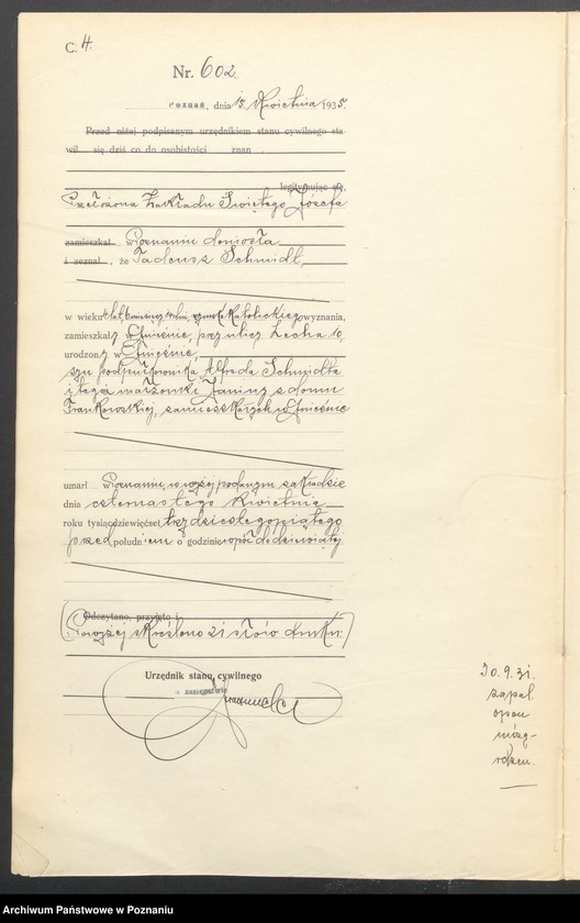 Obraz 6 z jednostki "Księga miejscowa zgonów tom II [Rejestr główny zgonów]"