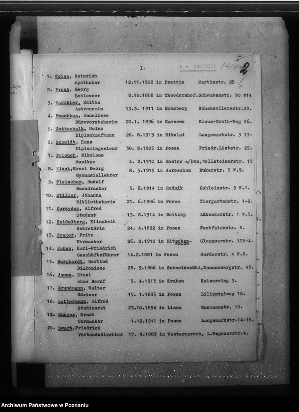 image.from.unit.number "Deutsche Volksliste. Allgemeiner Schriftverkehr mit den Bezirksstellen und mit den Zweigstellen"